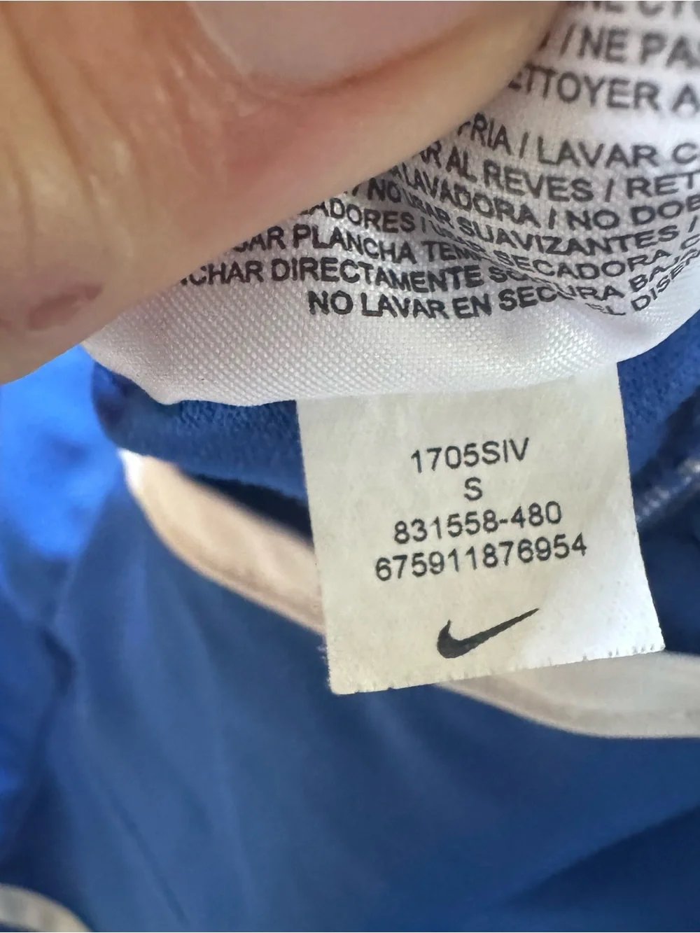 Nike Blue and White Athletic Running Shorts